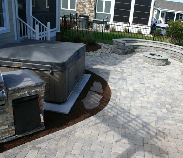 Patio at the Culpepper Landing Modular Home by SGB Contractors