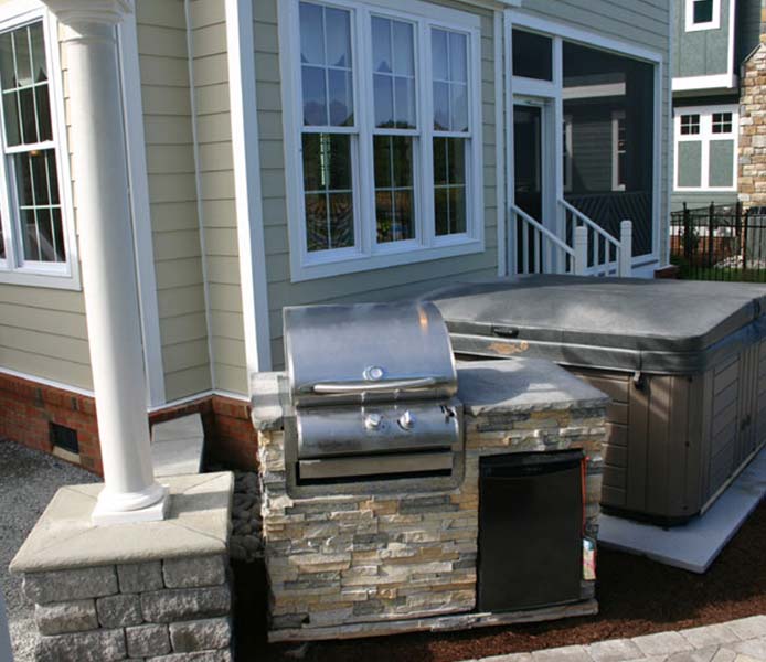 Patio at the Culpepper Landing Modular Home by SGB Contractors