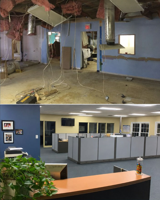 office renovation before and after