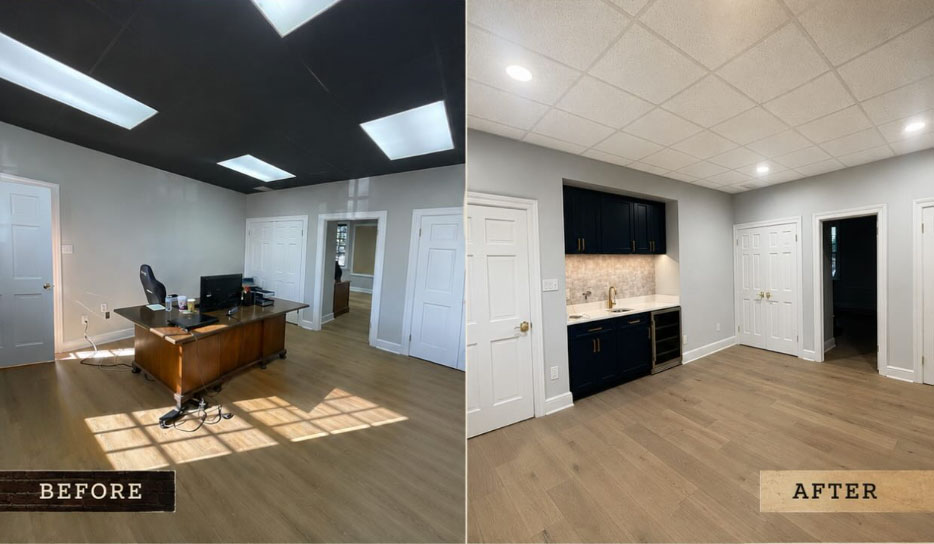 office renovation before and after